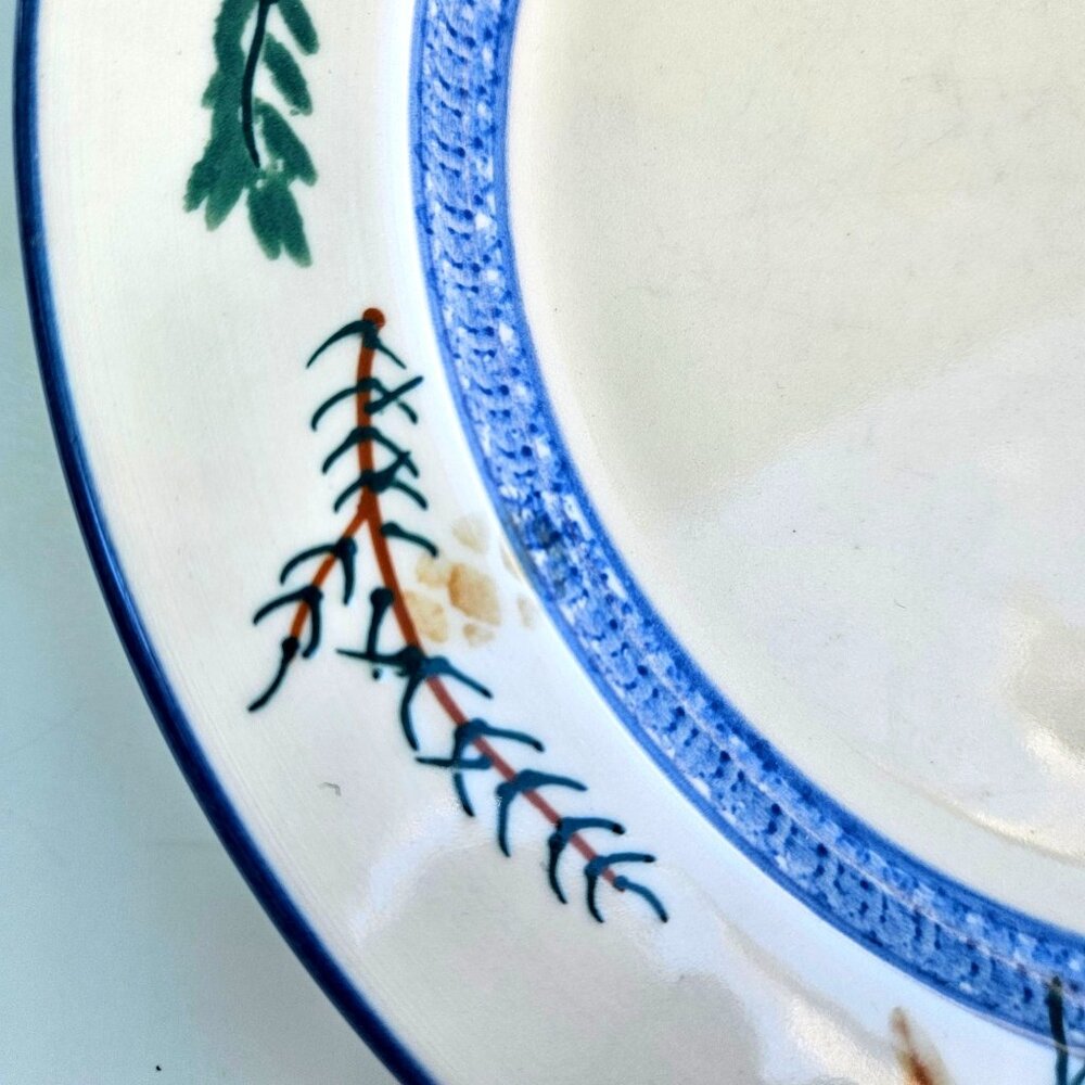 Vintage Hartstone Chickadee & Pine Dinner Plate 11" Stoneware USA - Picture 9 of 16